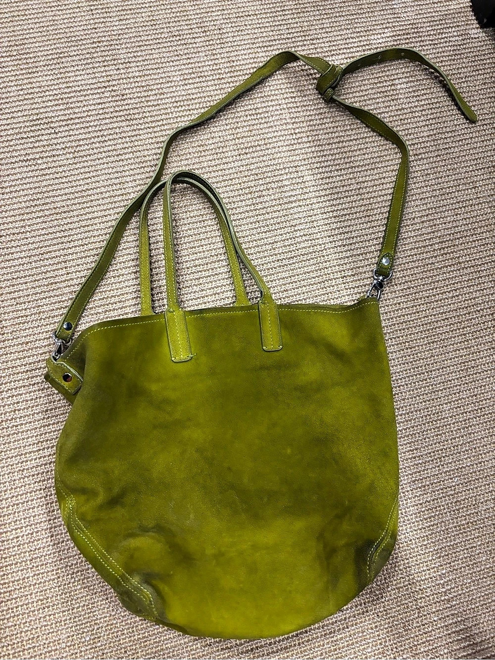 Creatures of Comfort Shoulder Bag in Green Leather